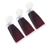 Milisten 3pcs Washable Fake Blood Thick Consistency Non Irritating Skin Safe Halloween Prop Bloody Makeup for Vampire Zombie Cosplay Pranks and Film Use
