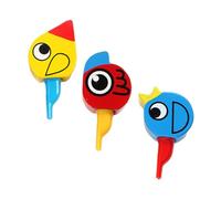 Milisten 3pcs Wooden Bird Whistles Educational Music for Early Development Stimulating Musical Ability and Aesthetic Learning Playthings