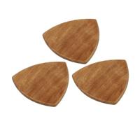 Milisten 3pcs Wooden Guitar Pick for Acoustic Guitar Plectrum Bass Pick Natural Wood Material for Musician Practice