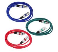 Milisten 3pcs Xlr Microphone Cable Pin Male to Female Wire Xlr to Microphone Cord for Speaker