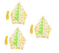 Milisten 3sets Adorable Costume Apparel Cute Dinosaur-themed Pet Outfit for Parties Comfortable for Pets for Daily Wear and Special Occasions