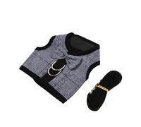 Milisten 3sets Gentleman Bunny Vest and Leash Kit for Animals Elegant for Comfortable Design for Daily Walks and Themed Parties