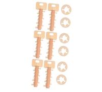 Milisten 3sets Kongming Lock Educational Disentanglement Key Game for Luban Puzzle Enhances Problem Solving Skills Brain Exercise 2pcs*3