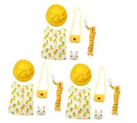 Milisten 3sets Pet and Leash with Adorable Hat and Bag Soft Outfit for Outdoor Adventures
