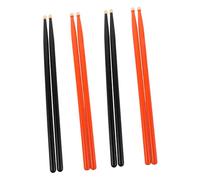 Milisten 4 Pairs Maple Wood Drumsticks Balanced Drum Sticks for Musical Instrument Percussion Practice with Orange and Black Color Variety for Students and Adults