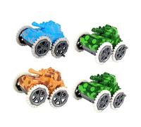 Milisten 4 Pcs Pull-back Tank Model Cars for Inertia-powered Gliding Military Vehicle Playset S Pull-back Car for Boy Girl Interactive Play and Imaginative Fun
