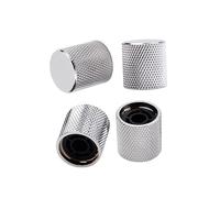 Milisten 4 Pcs Silver Plated Volume Tone Control Knobs Caps for Electric Guitar and Bass Metal Replacement for Circuit Board Easy to Install