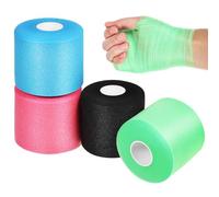 Milisten 4 Rolls Athletic Pre Wrap Tape Large High Elasticity Wrist Baseball Training Tape Multi-Functional Sports Underwrap for Soccer Hair Binding and Shock Absorption