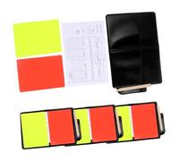 Milisten 4 Sets Football Referee Wallet Notebook with Red Yellow Cards for Soccer Match Score Recording Thick Sturdy Material for Multi-sport Use Easy Extraction Clip Design