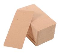 Milisten 400pcs Kraft Paper Earring Cards Holder Ear Studs Necklace Display Cards Blank Kraft Paper Tags for Store