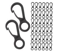 Milisten 400pcs Multifunction Snap Hook Black Plastic Clip Hooks Durable Utility Hanger for Camping Hiking and Outdoor Activities Spring Loaded Design for Easy Attachment and Detachment