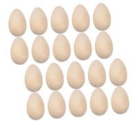 Milisten 40pcs Wooden Craft Eggs for Blank Smooth Surfaces for DIY Painting Decorating for Easter Parties Festivals and Imaginative Play Art Supplies for Creative Fun
