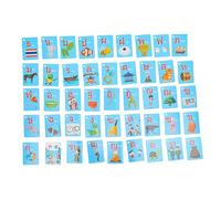 Milisten 45Pcs Thai Vocabulary Builder Flash Cards for Preschoolers Early Learning Double Sided Language Cards Enhance Concentration and Reading Skills