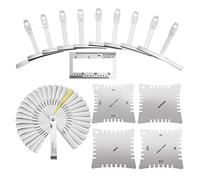 Milisten 47pcs Guitar Maintenance Tool Kit Precision Measuring Tools for String Instruments Includes Shaped Rulers String Height Ruler Radian Rule Bag for Musicians and Luthiers