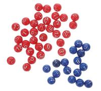 Milisten 49pcs Dual Color Engraved Plastic Number Balls for Bingo and Raffle Games Fall Resistant Party Game for Adults Compact Portable Design for Fun Group Activities