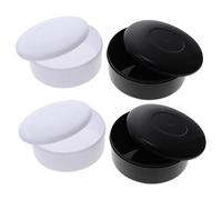 Milisten 4boxes Plastic Chess Stones Holder Black White Go Game Pieces Container Compact Simple Storage Boxes for Chess Lovers and Beginners