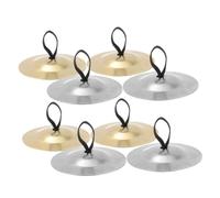 Milisten 4pair Mini Drum Cymbals Brass Musical Instrument Cymbals for Belly Dancing Percussion Dance Party Dancer Evening Party
