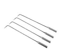 Milisten 4pcs 41cm Stainless Steel BBQ Ash Tool Poker Set, Long Handle Fire Pit Poker Hooks for Fireplace, Stove and Outdoor Grill Accessories Random Color