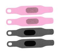 Milisten 4pcs Adjustable Breathable Sports Wrist Wrap with Hook and Loop Fastener Durable Protective Wrist Guard for Fitness Daily Use Pink and Black Wristbands