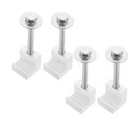 Milisten 4pcs Aluminum Alloy J-clamps Truck Toolbox Mounting Kit Heavy Duty Tool Box Tie Downs with Fastening Nuts for Pickup Truck Bed Rail Accessories