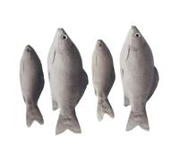 Milisten 4pcs Artificial Sea Fish Models PU Material Fade Resistant Fake Fish Figurines for Food Photography Kitchen Decoration Party Prank Prop Set