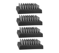 Milisten 4pcs Bbq Cleaning Brush Outdoor Grill Stainless Steel Wire Brush Portable Bbq Cleaning Tool Barbecue Accessories Black Pp