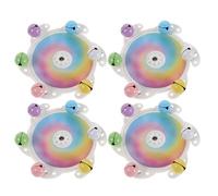 Milisten 4pcs Bird Toys for Parakeets Interactive Spinner Rattle Parrot Toys Hanging Chew Wheel for Cage Cockatiel Intelligence Training