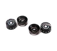 Milisten 4Pcs Black Electric Guitar Knobs, Abalone Blue Green B-Stock Replacement Parts, Plastic Speed Tone Control Knobs for 6Mm Pots
