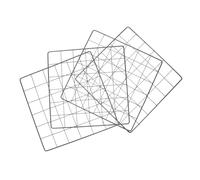 Milisten 4pcs Black Iron Wall Hanging Grid Panel 30cm Wall Storage Organizer for Flower Holder for Home and Garden Display