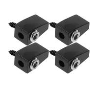 Milisten 4pcs Black String Lock Retainer Nut for 4-string Headless Bass Guitar with Wrench, Electric Bass Guitar Tuning Nut Hardware for Enhanced Stability and Replacement