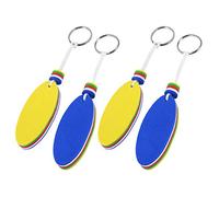 Milisten 4pcs Blue Eva Floating Keychain Pendant Set Oval Shape Creative Bag Decoration Unique Key Holder for Boating and Outdoor Use
