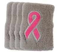 Milisten 4Pcs Breathable Wrist Supports for Sports Comfortable Running Wristbands Lightweight Portable Wrist Protectors for Fitness for Raising Breast Cancer Awareness Random Color