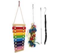 Milisten 4pcs Chicken Foraging Xylophone Hanging Chewing Veggie Skewers for Chickens Engaging Playthings for Happy Active Hens and Chicks
