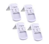 Milisten 4pcs Child Safety Cabinet Locks for Babies Right Angle Abs Material Easy for Parents to Open Secure Drawer Latch