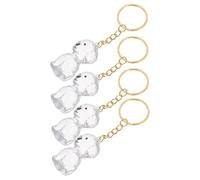 Milisten 4pcs Dog Hair Memorial Keepsake Capsule Keychain Pendant Pet Hair Storage Holder for Bags and Keys for Owners