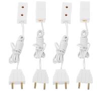 Milisten 4pcs Dollhouse Lamp Line: 1:12 Lighting Supply Wire Kit - Miniature Extension Cord for Electric Light Socket Strip Scale Model Scenes, DIY Mini Furniture