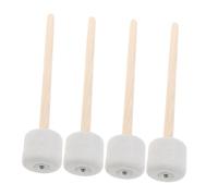 Milisten 4pcs Felt Bass Drum Mallets with Sturdy Wood Handles Versatile Felt-head Marching Drumsticks for Timpani and Bass Drums Percussion Beaters for Band Practice and Performance