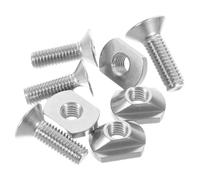 Milisten 4pcs Fin Bolt Screw Nut Set M8 Thumb Screws with Washers | Anti-corrosion Metal Washer Set for Sup Fin and Fin Plate, for On-the-water Adjustments and Rough Conditions