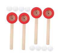 Milisten 4pcs Floating Ball Toys Blowing Pipe Whistles for Boy Girl Sensory Training Breath Control Game Safe Wood Material for Interactive Fun Cognitive Development for Parties Group Activities