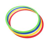 Milisten 4pcs Football Agility Training Rings Multi Color Speed Exercising Circles for Outdoor Soccer Coordination Drills and Athletic Conditioning