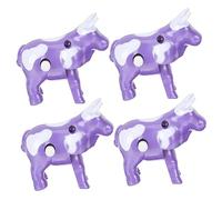Milisten 4pcs Funny Wind Up Walking Cattle Cute Clockwork Animal Playthings Accessories for Farm Play Engaging Cattle Model for for Year