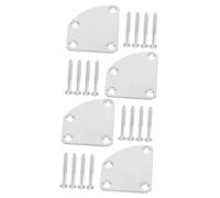 Milisten 4pcs Guitar Neck Plate Bass Neck Connecting Board Joint Plate for Electric Guitar Strength Accessory for Shim