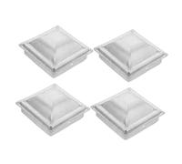 Milisten 4pcs Heavy Duty Metal Fence Post Caps Post Top Covers for Farm Garden Privacy Fencing Decorative Outdoor Skirt Replacement