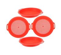 Milisten 4PCS Heavy Duty Sand Sifter Plastic Shell Sifter for Treasure Hunting Beach Play Lightweight Beach Party Essential for Family Fun