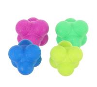 Milisten 4pcs Hexagon Agility Reflex Balls Rubber Reactivity Training Tool for Hand Eye Coordination Speed and Visual Tracking Suitable for Sports Agility Training