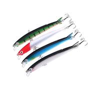 Milisten 4Pcs Imitation Fishing Lures Durable Artificial Bait for Freshwater Saltwater Lifelike Swimming Posture Bright Color to Attract Fish for Relaxing Outdoor Fishing Random Color