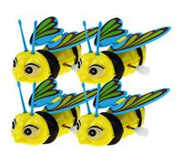 Milisten 4Pcs Kawaii Wind Up Bee for Adorable Bee Playthings Fun Engaging Playtime Activity for Boys for Young