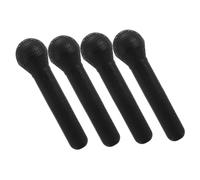 Milisten 4pcs Kids Toy Microphones Fake Plastic Microphone Props for Pretend Play Karaoke Stage Performance Interview Simulation Model for Children Party