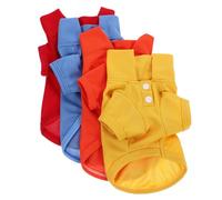 Milisten 4pcs Lightweight Puppy Sweatshirt Breathable Pet Shirt for Summer Xs Comfortable Dog Apparel in Blue Yellow Washable Lovely Outfit for Pets