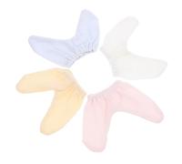 Milisten 4pcs Lovely Miniature Doll Pants Soft Cotton Fabric Decorative Leggings for Dolls in Pink White Yellow Blue